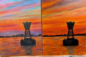 Bygone Buoys: Beginner Acrylic