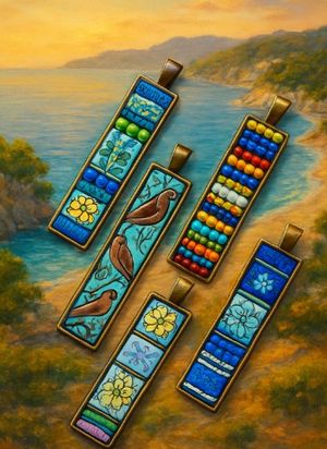 Mosaic Necklace Class on Grindstone Island