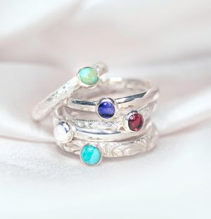 Stacking Ring with a Gemstone