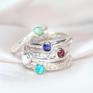 Stacking Ring with a Gemstone