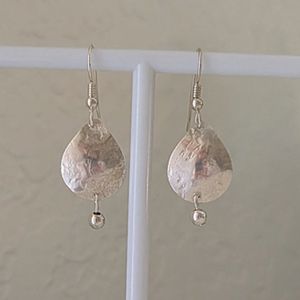 Teardrop Sterling Silver  Earrings