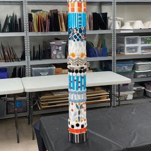 Mosaic Piece-By-Piece Totem Pole