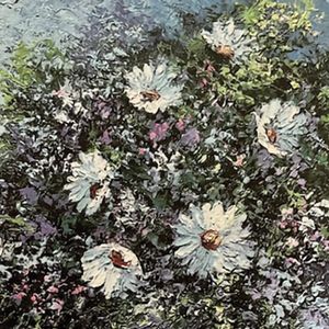 Painting Daisies Using an Acrylic Palette Knife