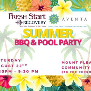 Aventa and Fresh Start Present our Summer Sober and Clean Pool Party and Barbecue